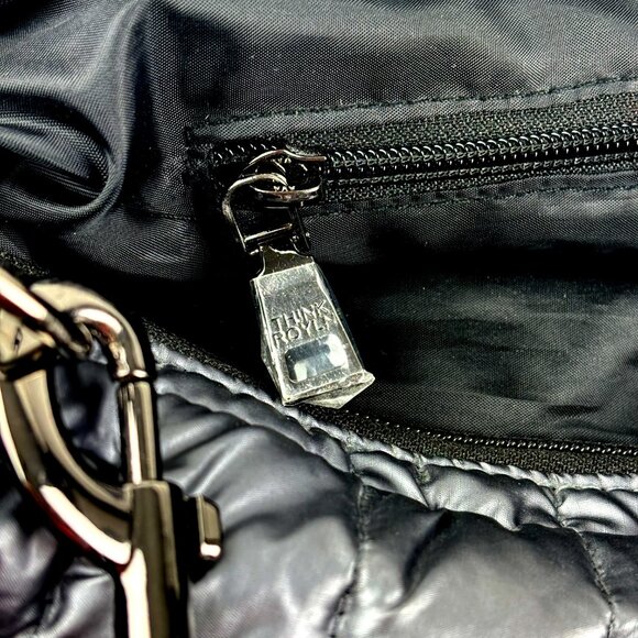 NWOT Think Royln Silver Puffy Quilted Shoulder Bag – Brand New, Never Used - Picture 8 of 10